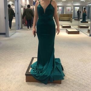 Emerald green formal gown